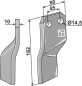 Preview: Rotorzinken 182x80mm, rechts